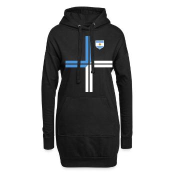 Argentinien Geschenk Argentina Argentine Flagge - Hoodie-Kleid - Schwarz - Vorne