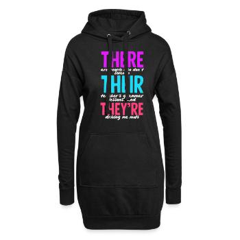 Lustiges Lehrer Lehrerinnen Geschenk - Hoodie-Kleid - Schwarz - Vorne
