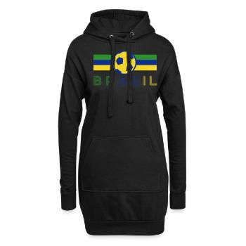 Brasilien Brazil shirt Brasilianer Rio de Janeirao - Hoodie-Kleid - Schwarz - Vorne