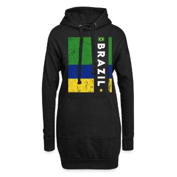 Brésil Brésil Maillot brésilien Rio de Janeiro - Sweat-shirt à capuche long Femme - noir - Devant