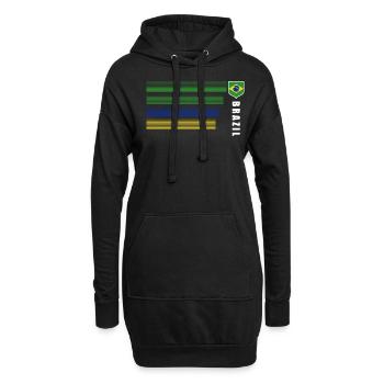 Brasilien Brazil shirt Brasilianer Rio de Janeirao - Hoodie-Kleid - Schwarz - Vorne