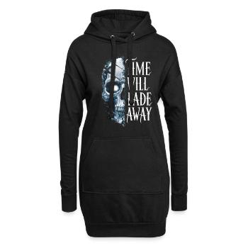 Le temps du crâne s’estompera - Sweat-shirt à capuche long Femme - noir - Devant