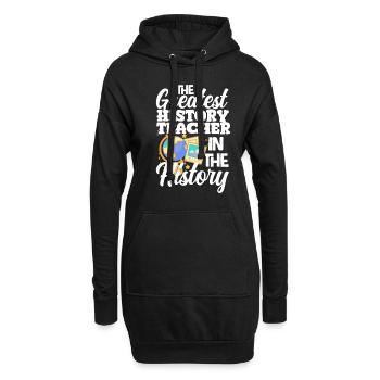 Lustiges Lehrer Lehrerinnen Geschenk - Hoodie-Kleid - Schwarz - Vorne