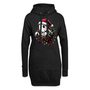 Mignon fantôme Halloween costume Noël H - Sweat-shirt à capuche long Femme - noir - Devant