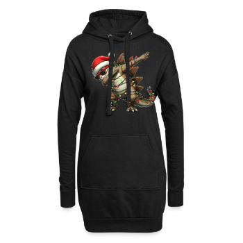 Tupfende Stegosaurus Dinosaurier-Sonnenbrille Nied - Hoodie-Kleid - Schwarz - Vorne