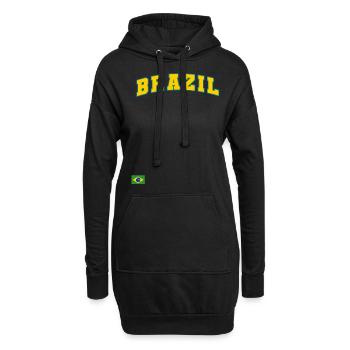 Brasilien Brazil shirt Brasilianer Rio de Janeirao - Hoodie-Kleid - Schwarz - Vorne