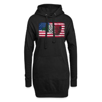 Mexique Mexique Cadeau mexicain Flag Football - Sweat-shirt à capuche long Femme - noir - Devant