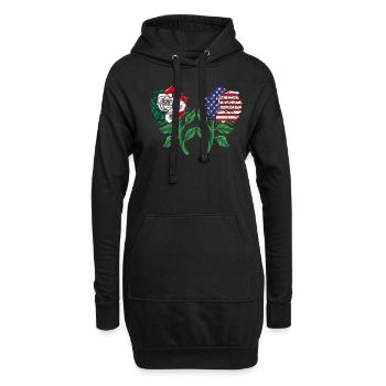 Mexiko Mexico Mexikaner Geschenk Flagge Fußball - Hoodie-Kleid - Schwarz - Vorne