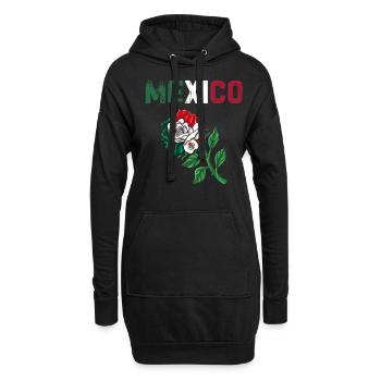 Mexique Mexique Cadeau mexicain Flag Football - Sweat-shirt à capuche long Femme - noir - Devant