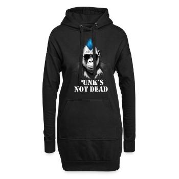 Lunettes de soleil Gorilla Punk n’est pas mort Punker - Sweat-shirt à capuche long Femme - noir - Devant