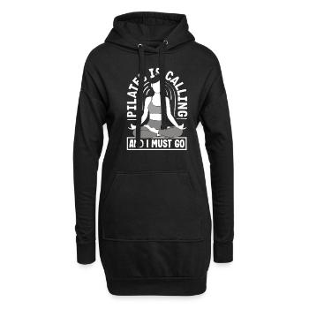 Le Pilates m’appelle et je dois y aller - Sweat-shirt à capuche long Femme - noir - Devant