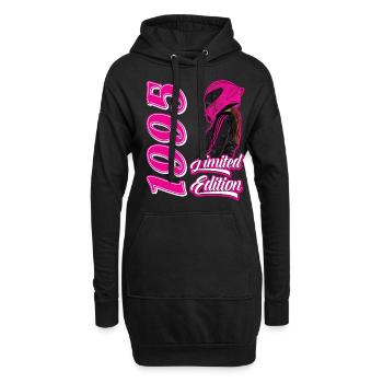 30e anniversaire 1995 Moto Motard - Sweat-shirt à capuche long Femme - noir - Devant