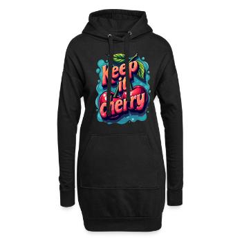 Keep It Cherry Kirschen für einen Kirschen Fans - Hoodie-Kleid - Schwarz - Vorne