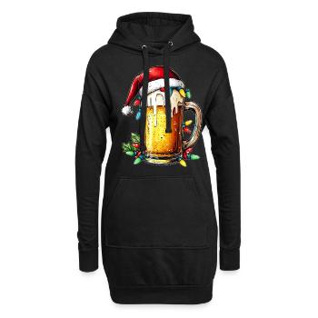 Bière artisanale Brasserie Brasserie Maison Noël - Sweat-shirt à capuche long Femme - noir - Devant