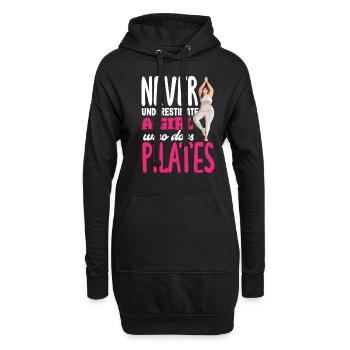 Never Underestimate a Girl Pilates - Hoodie Dress - black - Front
