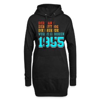 70. Geburtstag 1955 der Mann der Mythos die - Hoodie-Kleid - Schwarz - Vorne