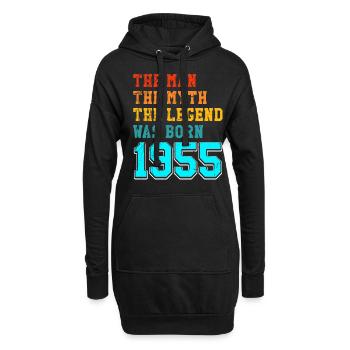 70e anniversaire en 1955 : l’homme du mythe - Sweat-shirt à capuche long Femme - noir - Devant