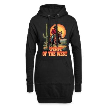 Spirit Of The West für eine Reiterin Reiter - Hoodie-Kleid - Schwarz - Vorne