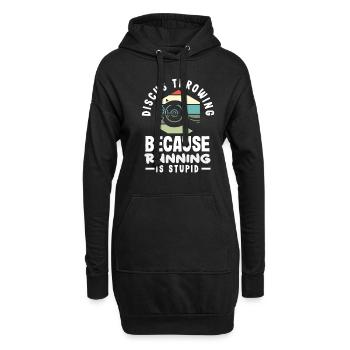 Diskus Diskuswurf Leichtathlet Sportler Geschenk - Hoodie-Kleid - Schwarz - Vorne