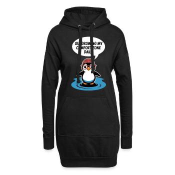 Grow Beyond Me Daily With Penguin - Hoodie Dress - black - Front