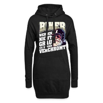 Motorradfahrer Biker werden nicht grau sie werden - Hoodie-Kleid - Schwarz - Vorne