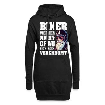 Motorradfahrer Biker werden nicht grau sie werden - Hoodie-Kleid - Schwarz - Vorne