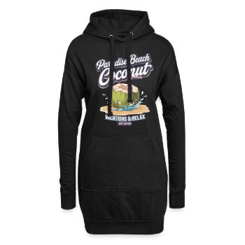 Paradise Beach Coconut Urlaub und Entspannung - Hoodie-Kleid - Schwarz - Vorne