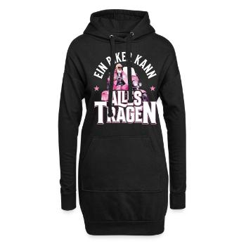 Motard motard drôle disant design - Sweat-shirt à capuche long Femme - noir - Devant
