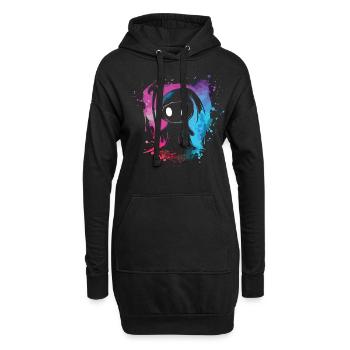 Kawaii Reaper Pastel Goth Cute Anime - Hoodie-Kleid - Schwarz - Vorne