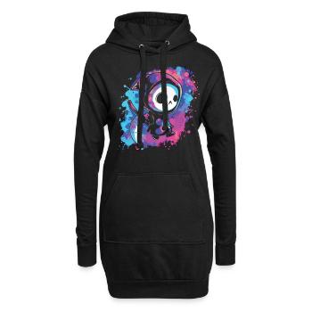 Kawaii Reaper Pastel Goth Cute Anime - Hoodie-Kleid - Schwarz - Vorne