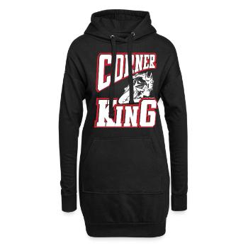Curves King Biker Design Motorcyclist Motorcycle - Hoodie-Kleid - Schwarz - Vorne