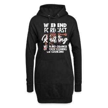 Wochenendprognose Stricken Ohne Hausarbeit - Hoodie-Kleid - Schwarz - Vorne