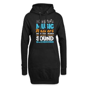 Lustiges Lehrer Lehrerinnen Geschenk - Hoodie-Kleid - Schwarz - Vorne