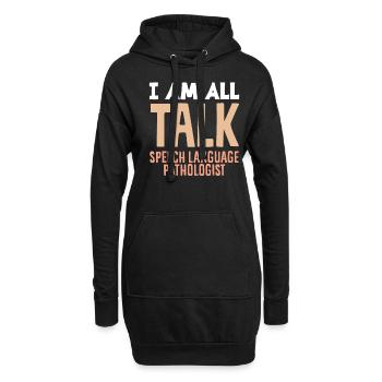 Speech therapist I'm ready to talk - Hoodie Dress - black - Front