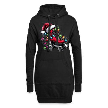 Rollschuhlaufen Skater Skate Rollschuhe - Hoodie-Kleid - Schwarz - Vorne