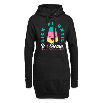 Amateur de crème glacée lèche-moi jusqu’à ce que - Sweat-shirt à capuche long Femme - noir - Devant