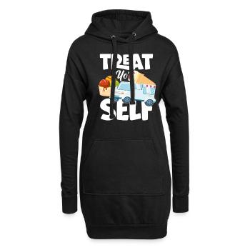 Eiscreme Liebhaber Eiswagen Eis - Hoodie-Kleid - Schwarz - Vorne