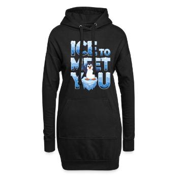 Pinguin To Meet You für Pinguin Fan - Hoodie-Kleid - Schwarz - Vorne