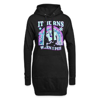 Winter Edition "It Burns when i Pee"! sarkastisch - Hoodie-Kleid - Schwarz - Vorne