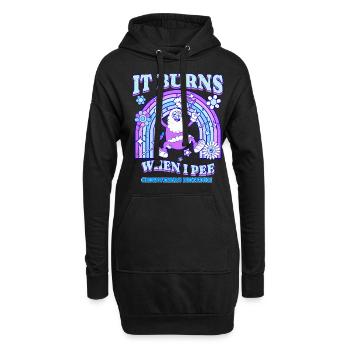 Winter Edition "It Burns when i Pee"! sarkastisch - Hoodie-Kleid - Schwarz - Vorne