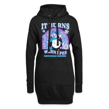 Winter Edition "It Burns when i Pee"! sarkastisch - Hoodie-Kleid - Schwarz - Vorne