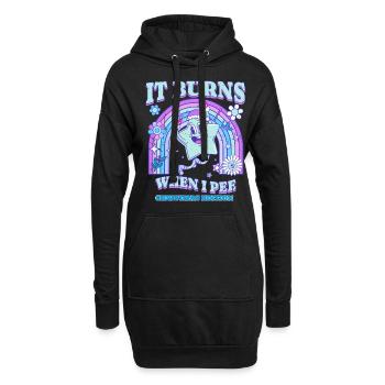 Winter Edition "It Burns when i Pee"! sarkastisch - Hoodie-Kleid - Schwarz - Vorne
