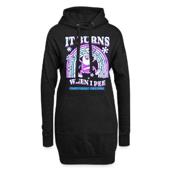 Winter Edition "It Burns when i Pee"! sarkastisch - Hoodie-Kleid - Schwarz - Vorne