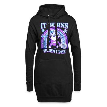 Winter Edition "It Burns when i Pee"! sarkastisch - Hoodie-Kleid - Schwarz - Vorne