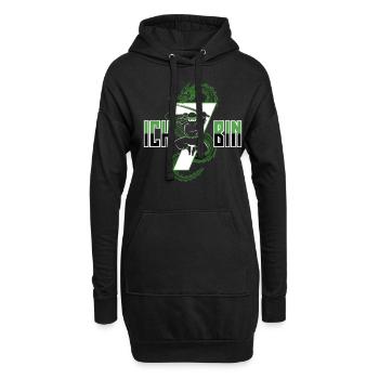 Ich Bin 7 Ninja Geburtstagsshirt - Hoodie-Kleid - Schwarz - Vorne