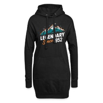 Legendär Seit 1952 Wanderer Geburtstag Bergwandern - Hoodie-Kleid - Schwarz - Vorne