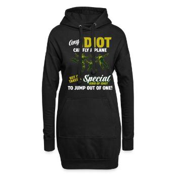Skydive Freefly Fallschirmspringer Shirt Skydiving - Hoodie-Kleid - Schwarz - Vorne