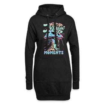 Pilzsammler Pilzzüchter Mushroom Magic Moments - Hoodie-Kleid - Schwarz - Vorne