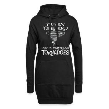 Drôle Science Humour Nerd Geek Tornade - Sweat-shirt à capuche long Femme - noir - Devant