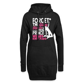 Cette princesse joue au volley-ball - Sweat-shirt à capuche long Femme - noir - Devant